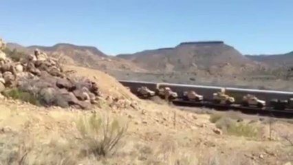 BREAKING Huge DHS Military Equipment Movement on Train in AZ March 2013 Martial Law!