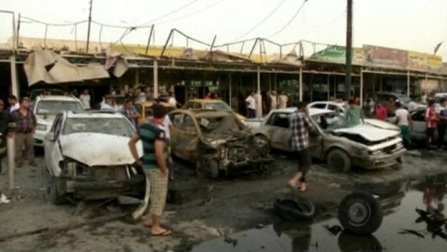 Bombs tear through markets in Baghdad's Shi'ite neighborhoods.