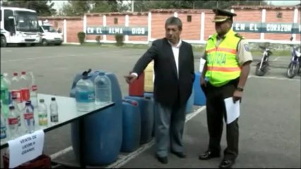 1.650 litros de licor artesanal fueron decomisados en Cuenca