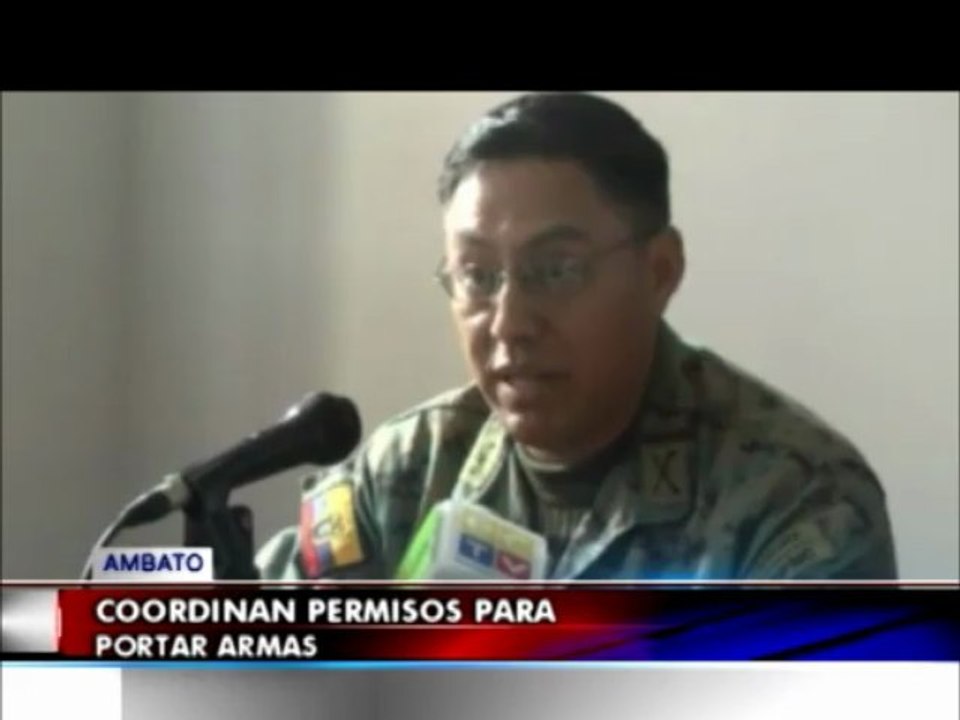 Gobernación de Tungurahua y FFAA harán controles conjuntos de armas y explosivos