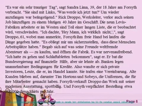 Made in Canada, How globalization has hit the Canadian apparel industry