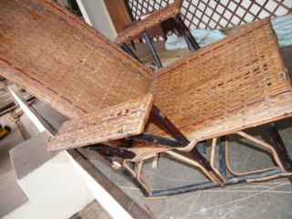 ROTIN CHAISE FAUTEUIL PANIER SALON JARDIN REPARER RESTAURER OSIER TRANSAT LIT