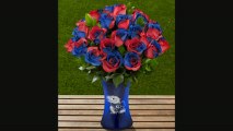 Ftd University Of Kansas Jayhawks Rose Flowers  24 Stems  Vase Included