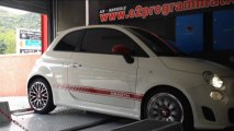 ::: o2programmation ::: Fiat 500 abarth 1.4L Tjet Stage 2 140@178ch, Reprogrammation Moteur sur Banc de Puissance Cartec Marseille PACA