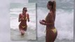 Candice Swanepoel Wows in a Tiny Yellow String Bikini