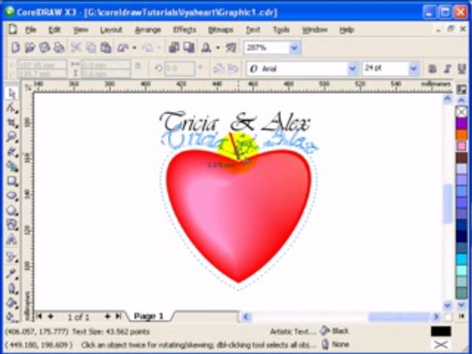 Creating a valentines card