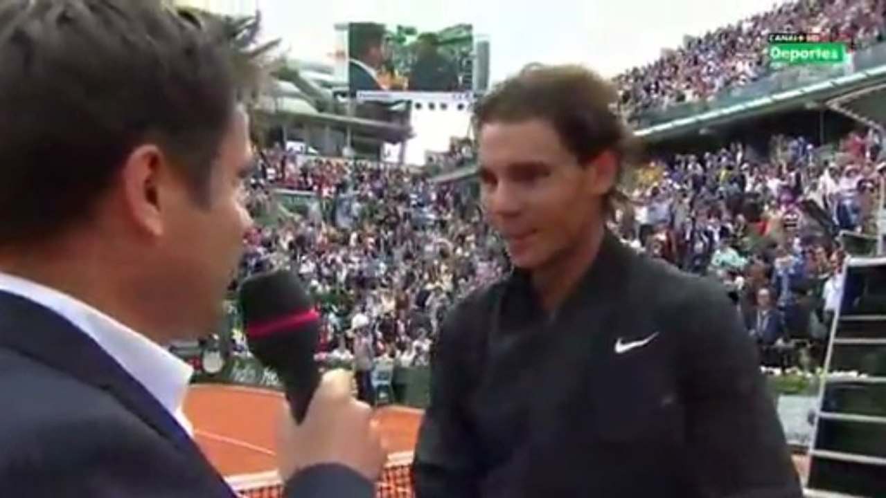 Rafael Nadal - On-Court interview -  R1 at Roland Garros 2013