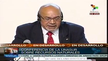 Unasur busca estrategia común de uso racional de recursos naturales
