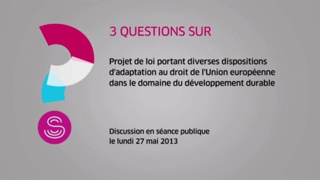 [Questions sur] Projet de loi portant diverses dispositions d'adaptation au droit de l'Union européenne dans le domaine du développement durable