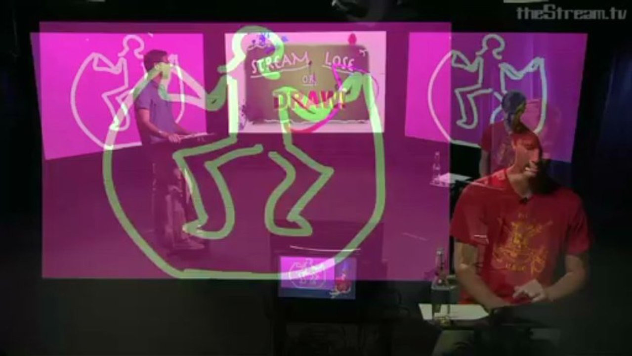 The Megas Josh Breeding with a Must Love Cat's reference on Stream, Lose, or Draw