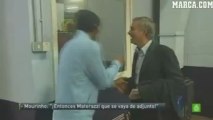 Maicon e Mourinho riem-se de Rafa Benitez