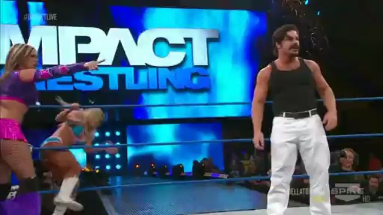 Impact Wrestling 4-4-13 Tara & Gail Kim vs. Velvet Sky & Taryn Terrell