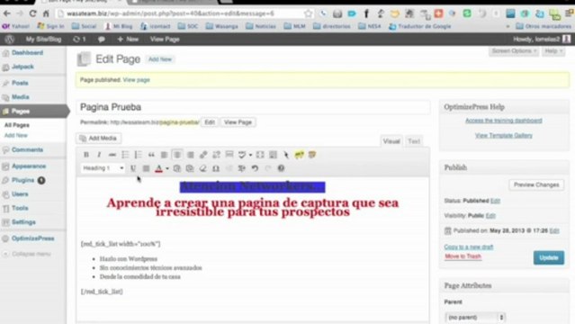 Como crear una pagina de captura en minutos para tu negocio en internet