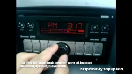 Cara set jam pada Player radio kereta Myvi SE
