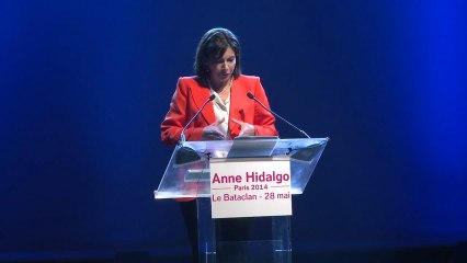 Meeting de lancement de campagne d'Anne Hidalgo, candidate socialiste à la mairie de Paris