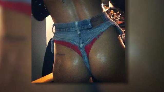 Rihanna Shows Off Her Behind