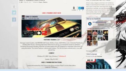 GRID 2 TRAINER/CHEAT/HACK 2013