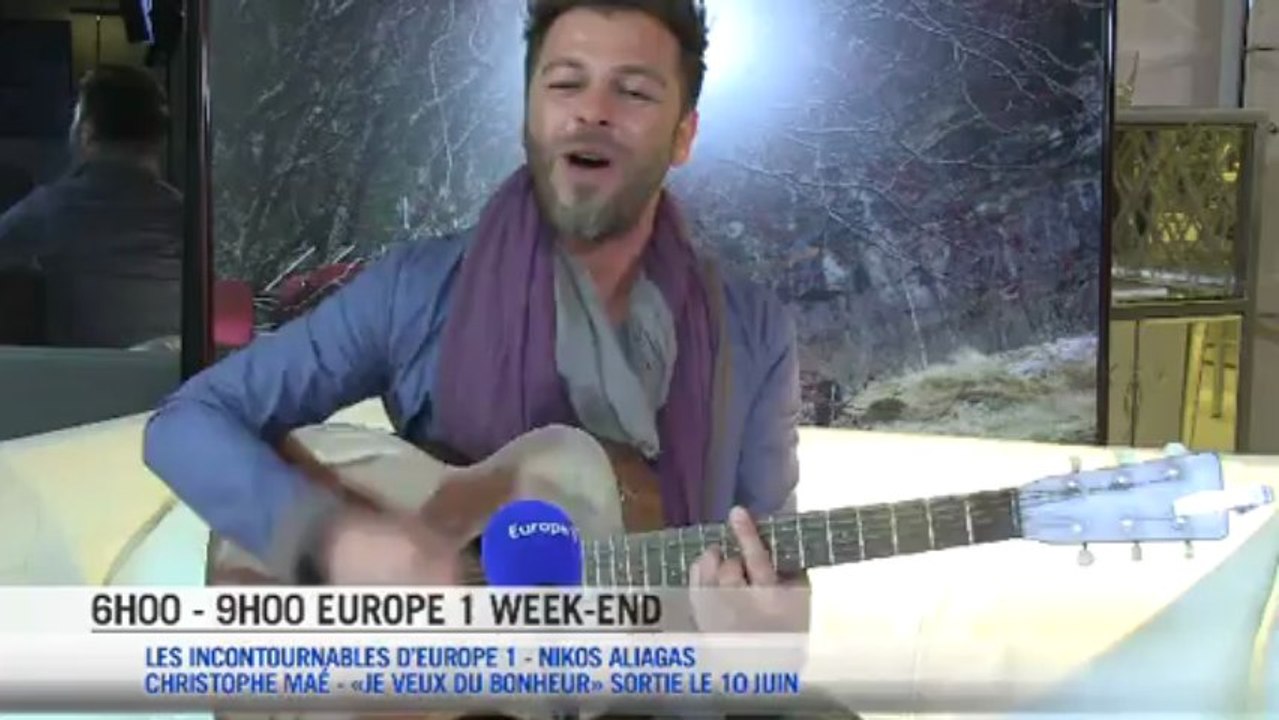 Christophe Maé chante Je veux du bonheur