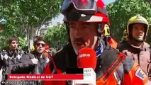 Cargas en la manifestación de bomberos de la Generalitat