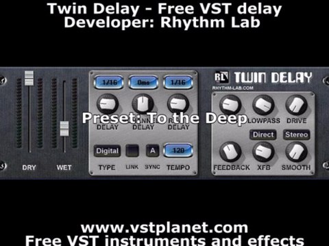 Twin Delay - Free VST delay - vstplanet.com