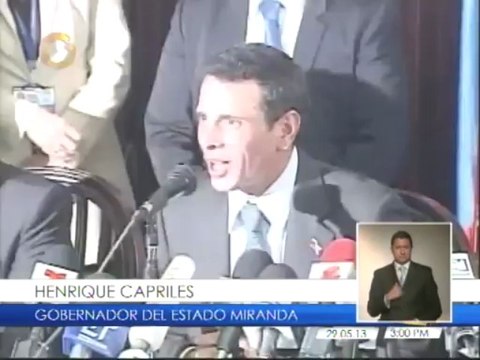 Capriles: Cuando las instituciones no funcionan, hay que prender las alarmas en los organismos internacionales
