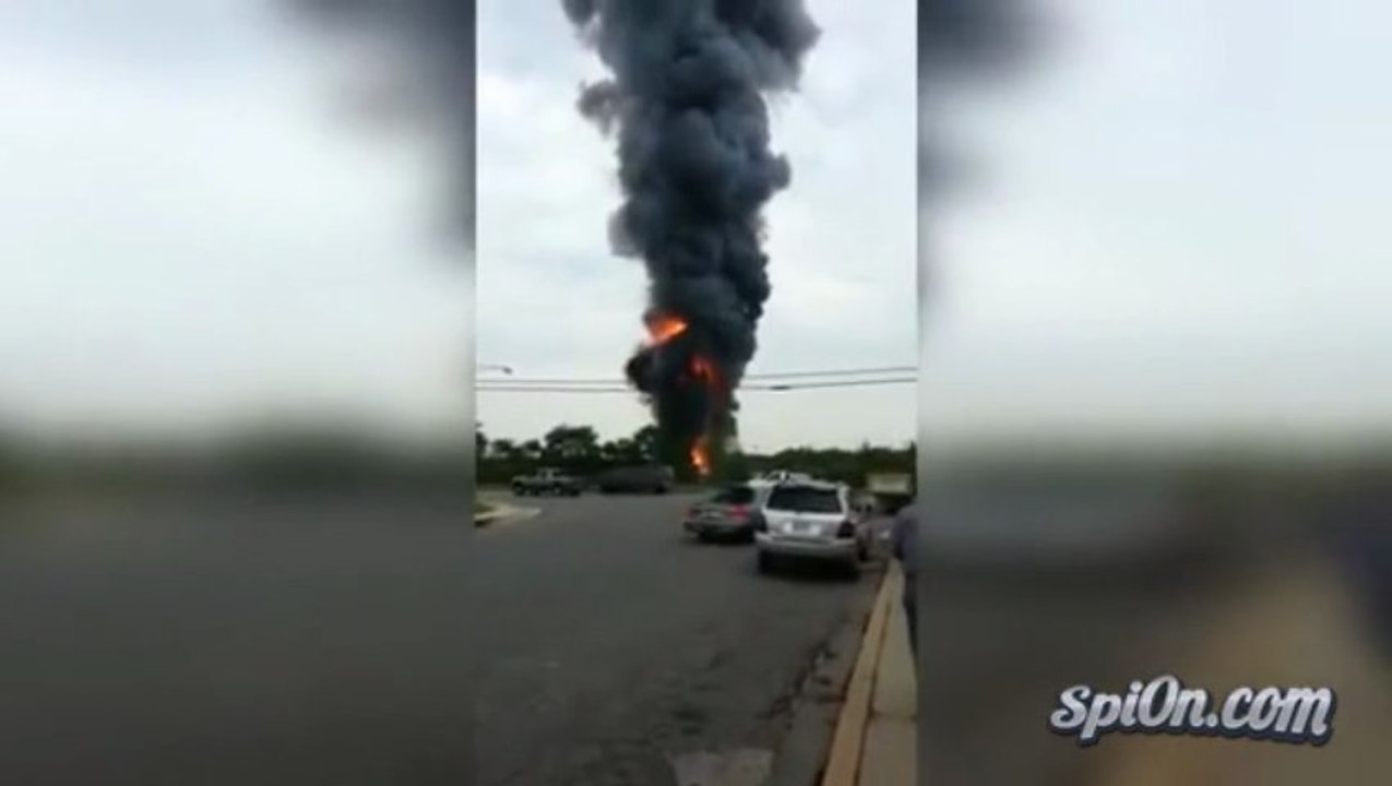 A train deraile causing a terrible explosion