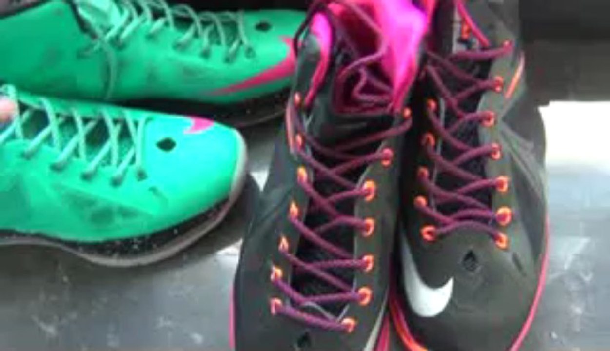 Nike LeBron 10(X) "Cutting Jade" & "Floridians" Black Silver Orange from 360reps