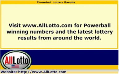 Powerball Lottery Drawing Results for May 29, 2013
