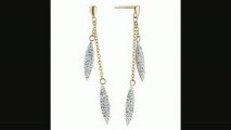 9ct Yellow Gold Crystal Needle Drop Earrings Review