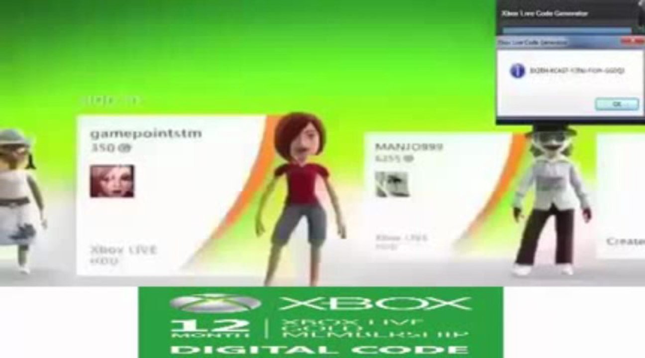 Xbox Live Gold Membership - Microsoft Points Code Generator $ Générateur $ FREE Download June - July 2013 Update