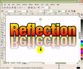 Reflection effect in CorelDraw