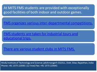MITS university, top women management college