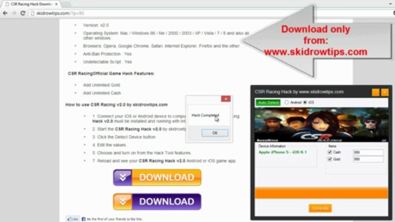 CSR Racing Hack Cheat Adder Generator Download 2013 [Gold][Cash]