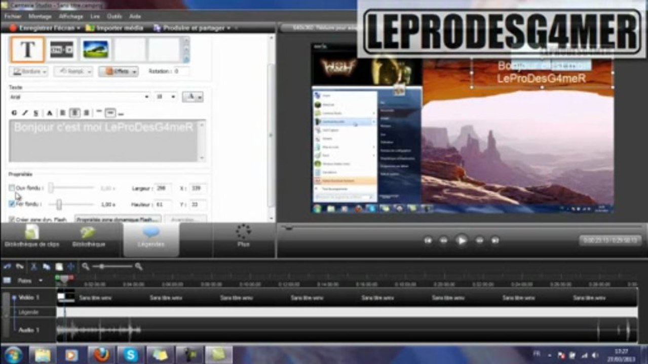 Comment mettre des ecriture dans ses video