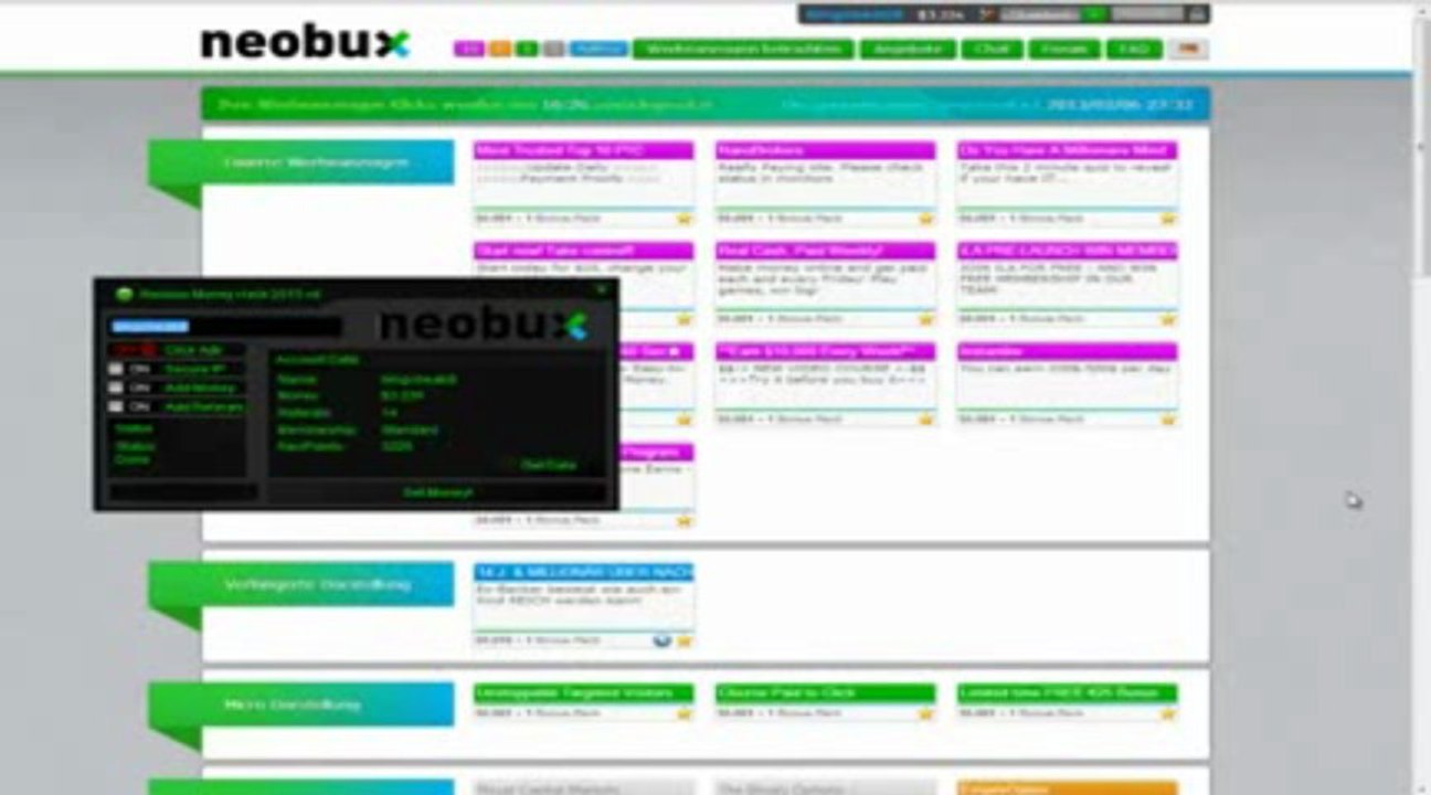 [Neobux] Make More Than 3 Dollar_ Hour!!! [2013 Money Generator] + Download