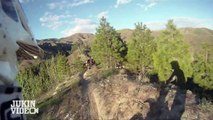 GoPro POV Biker Knocked Down By A Tree HILARIOUS