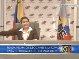 CNE convoca elecciones municipales para el 8 de diciembre