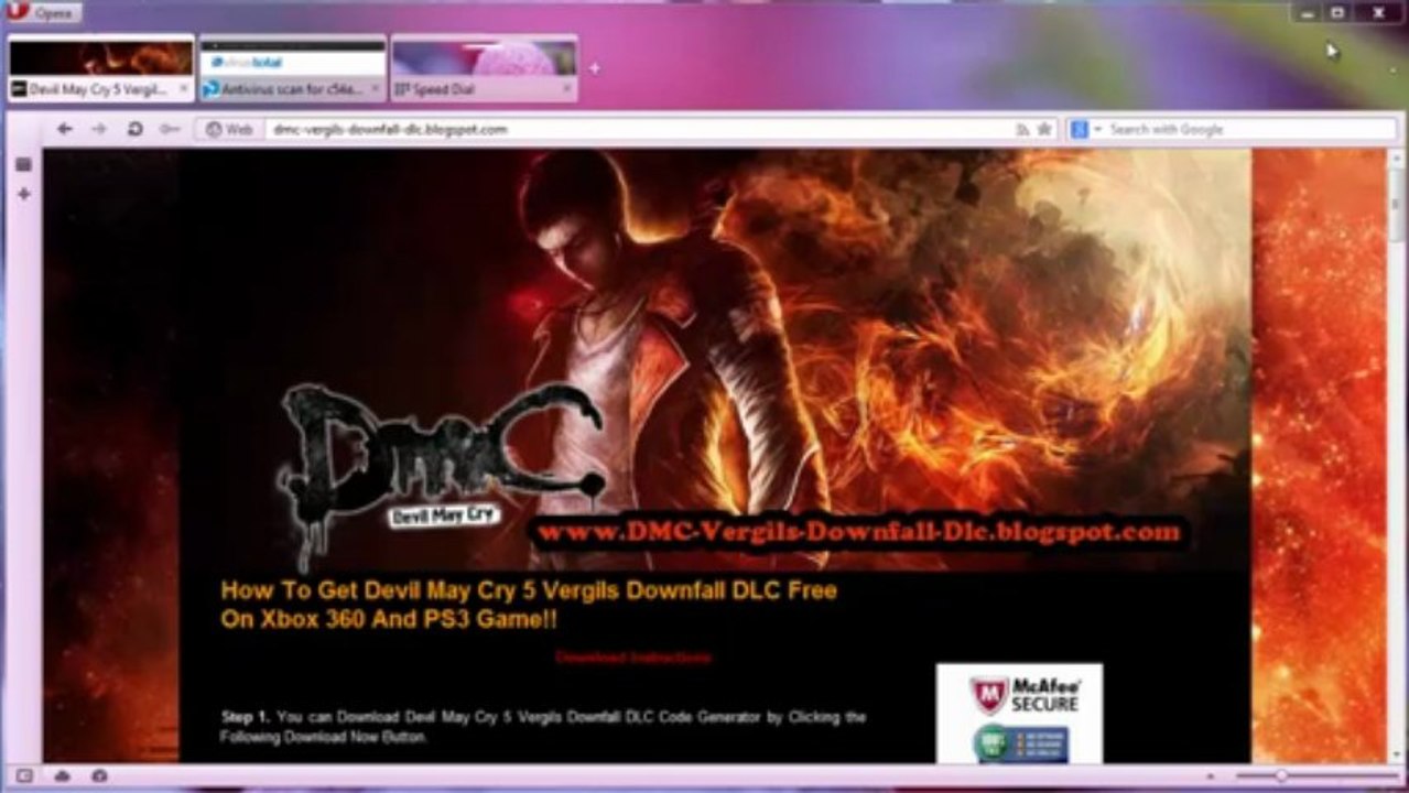 Free Devil May Cry 5 Vergil Downfall DLC Xbox 360 - PS3