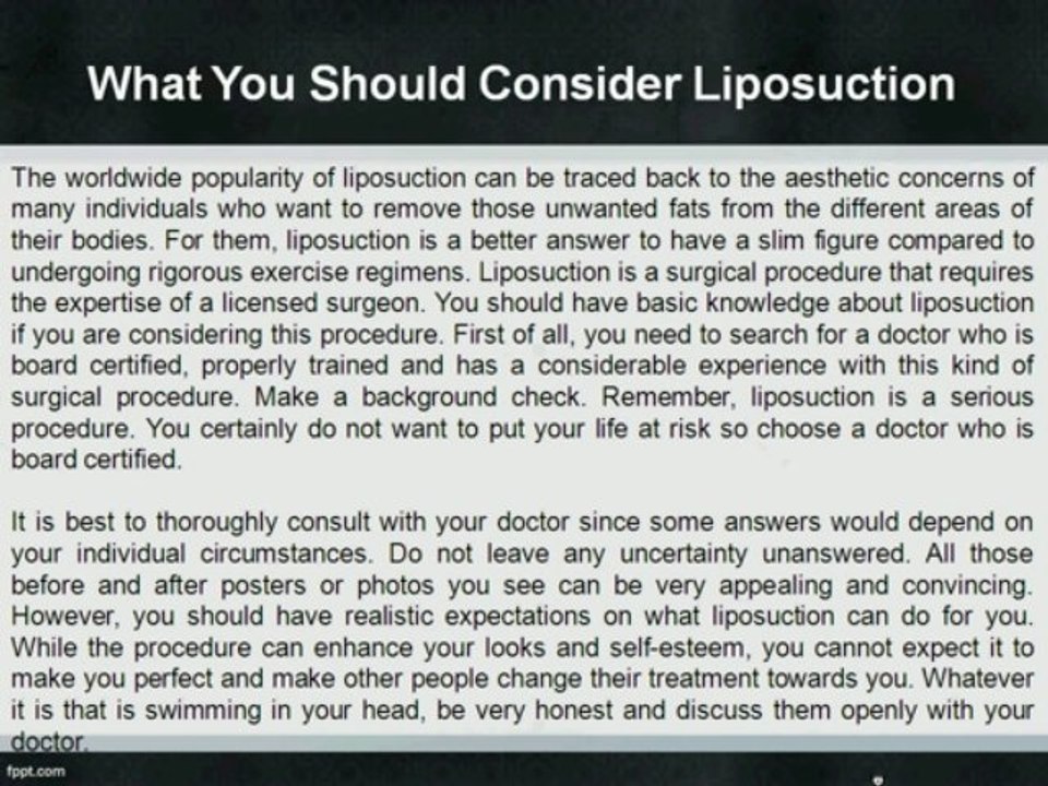 A Body Contouring Procedure For A Perfect Figure