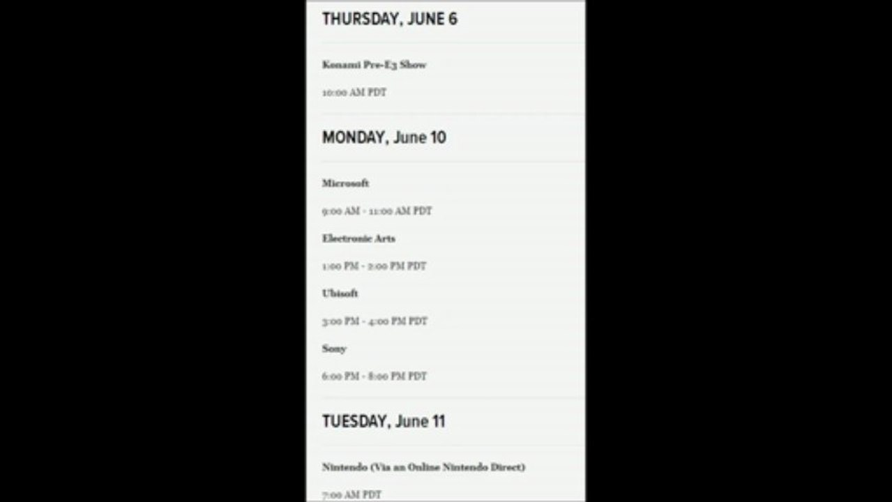 E3 Conferencias Konami,Sony,Microsoft y Demas