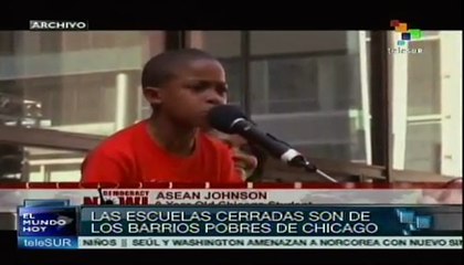 Asean Johnson, niño de 9 años, contra el cierre de escuelas públicas e