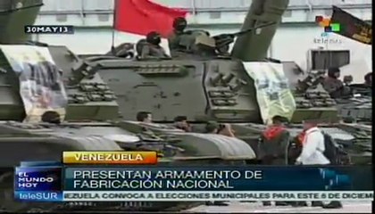 Venezuela presenta armamento fabricado totalmente en el país