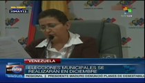 CNE de Venezuela reprograma elecciones municipales