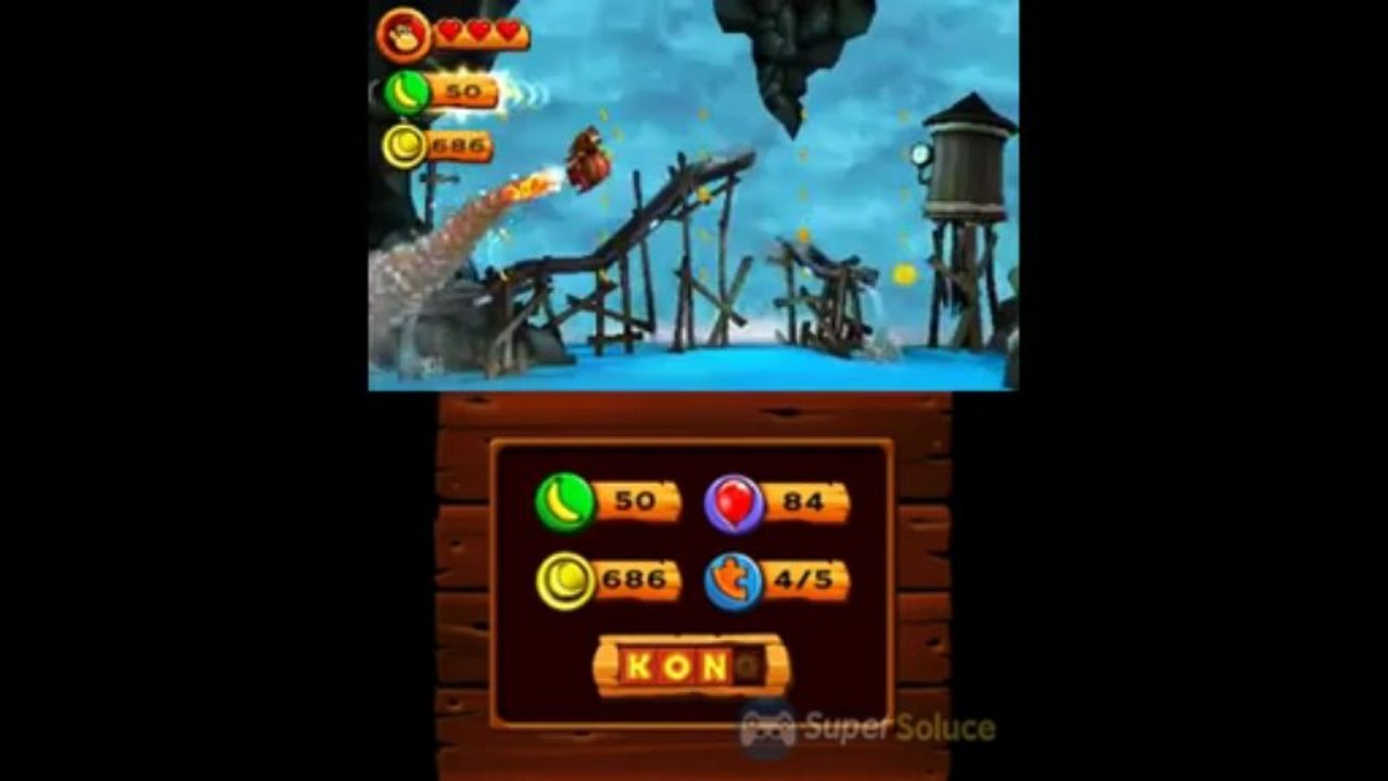 Soluce Donkey Kong Country Returns 3D : 4-5 Chauve Qui Peut