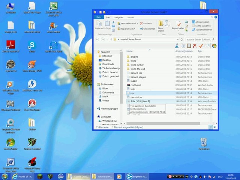 Minecraft [Bukkit] Server Erstellen und hosten [German] [Deutsch] -.- Computer neustart -.-