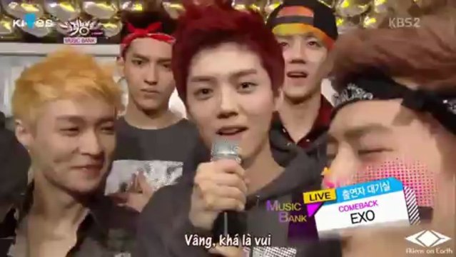 [Vietsub] 130531 Backstage Music Bank - EXO [ AoE ST]