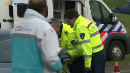 Grote verkeerscontrole op A7 bij Scheemda - RTV Noord