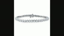 5ct Round Based Diamond Tennis Bracelet In 14k White Gold Review