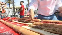 Alcanzado en Barcelona el Récord Guinness del bocadillo más grande del mundo