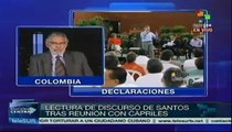 Capriles puso en peligro el proceso de paz colombiano: Llanos